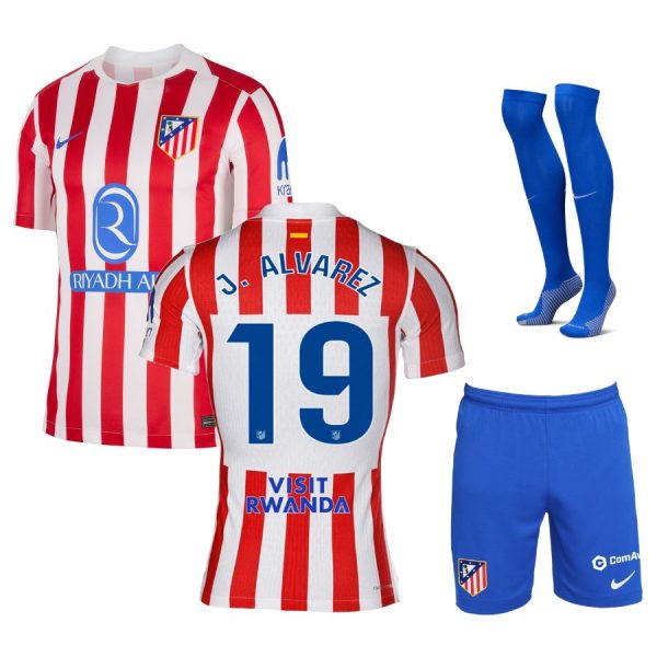 Camiseta Atlético de Madrid Primera Equipación Infantil 2025 2026 Álvarez