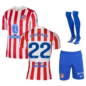 Camiseta local del Atlético de Madrid para niños 2025-2026 Giuliano