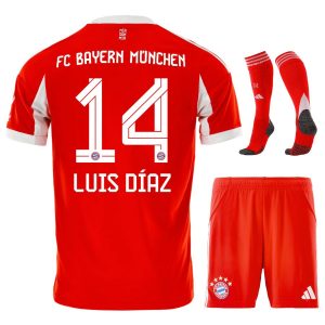 Camiseta local del Bayern Múnich para niños 2025-2026 Luis Díaz