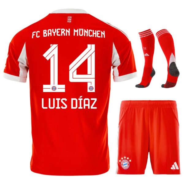Camiseta local del Bayern Múnich para niños 2025-2026 Luis Díaz