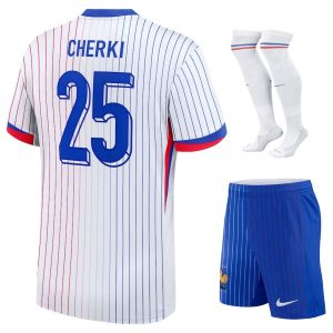 Camiseta infantil de la selección francesa 2024-2025 Cherki blanca