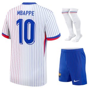 Camiseta Selección Francesa Infantil Blanca 2024 2025 Mbappé