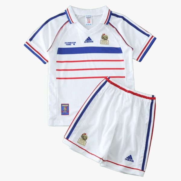 Camiseta de visitante para niños de la selección francesa de 1998