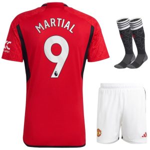 2023-24 MARCIAL MANCHESTER UNITED HOME KIDS KIT JERSEY