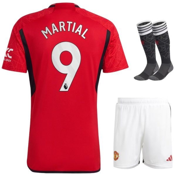 2023-24 MARCIAL MANCHESTER UNITED HOME KIDS KIT JERSEY