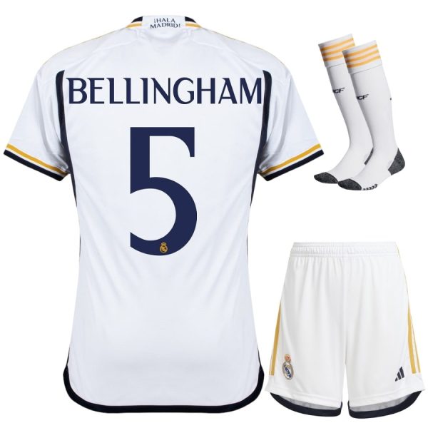2023 2024 BELLINGHAM REAL MADRID HOME KIDS KIT JERSEY