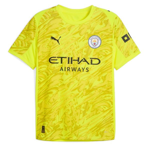 Camiseta amarilla de portero local del Manchester City 2025-2026