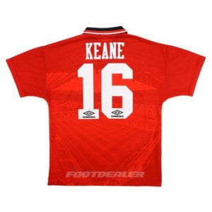 Camiseta local del Manchester United 1994 1996 Keane