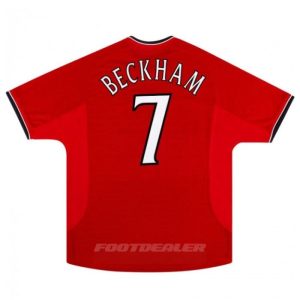 Camiseta local del Manchester United 1997 1999 Beckham