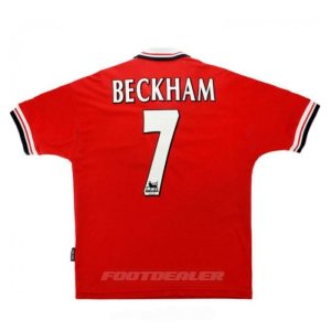 Camiseta local del Manchester United 1998 2000 Beckham