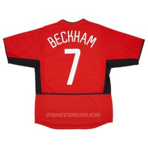 Camiseta local del Manchester United 2002 2004 Beckham