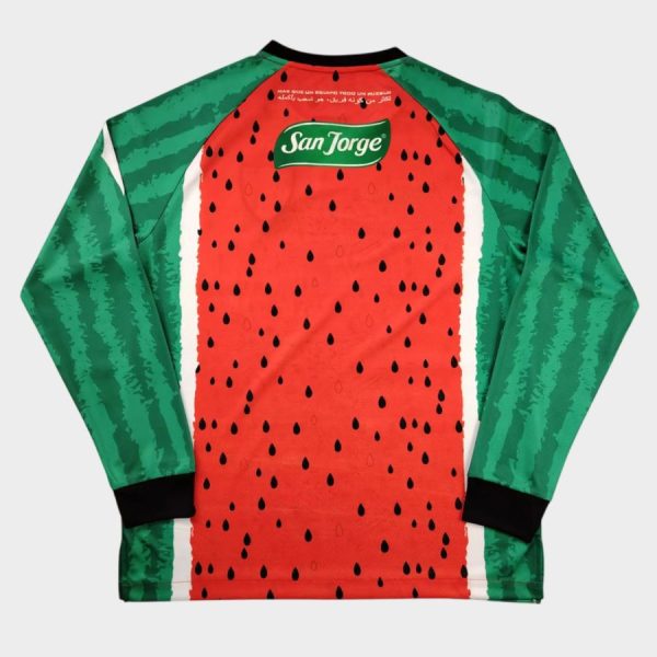 Camiseta de manga larga roja de la tercera equipación de Palestina CL 2025-2026