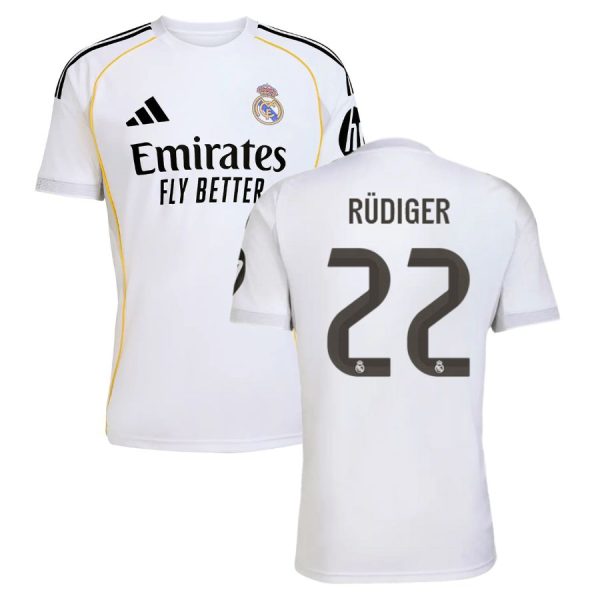 Camiseta local del Real Madrid 2025-2026 de Rudiger