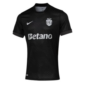 Camiseta de visitante del Sporting 2025-2026 negra