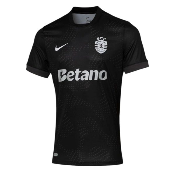 Camiseta de visitante del Sporting para niños 2025-2026, negra