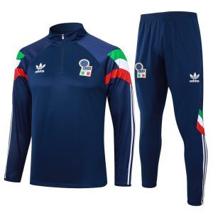 Chandal Entrenamiento Italia 2024 2025 Azul Oscuro