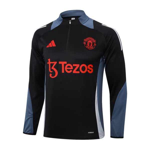 Chandal De Entrenamiento Manchester United 2024-2025 Negro Oscuro