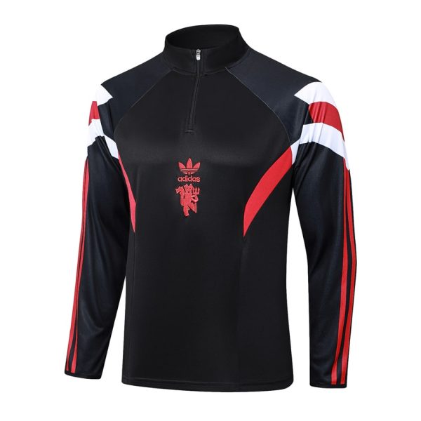 Chándal de entrenamiento del Manchester United 2024-2025 negro y rojo