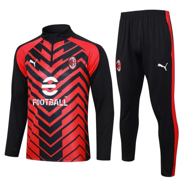 Chándal de entrenamiento del Milan AC 2023-2024 rojo y negro