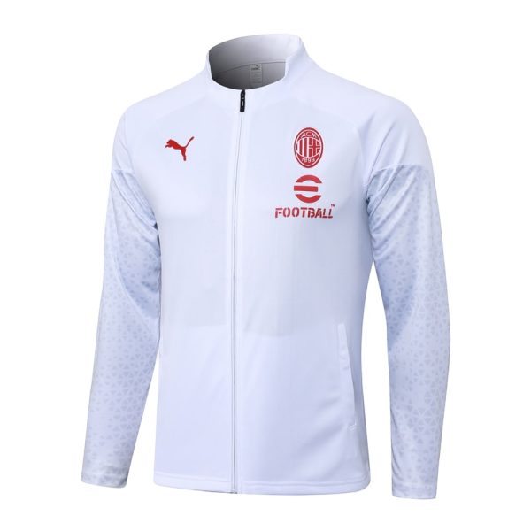 Chaqueta de chándal del AC Milan 2023-2024 blanca