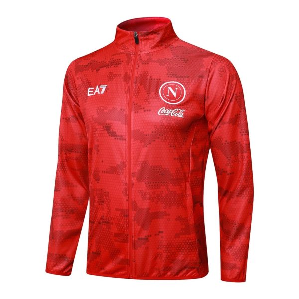 Chaqueta de chándal Nápoles 2024 2025 roja